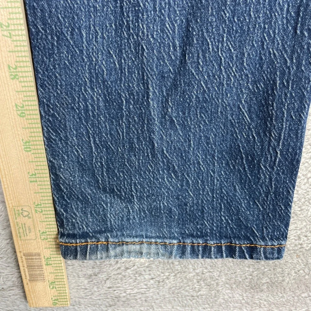 Levis 505 Regular Fit Jeans Mens 33x34 Blue Denim Straight Leg Stretch